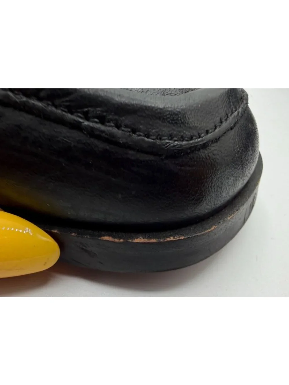 Vionic Sellah Tumbled Leather Penny Loafers Black Women Size 8 Work Casual Shoes